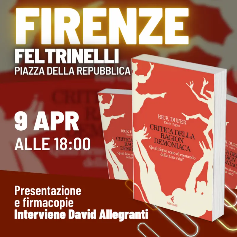 presentazione critica della ragion demoniaca firenze 9 aprile ore 18 nuovo libro rick dufer daily cogito