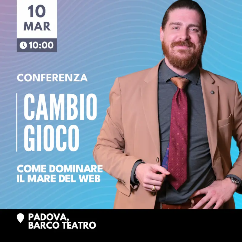 conferenza cambio gioco - come dominare il mare del web 10 marzo ore 10 padova barco teatro rick dufer daily cogito